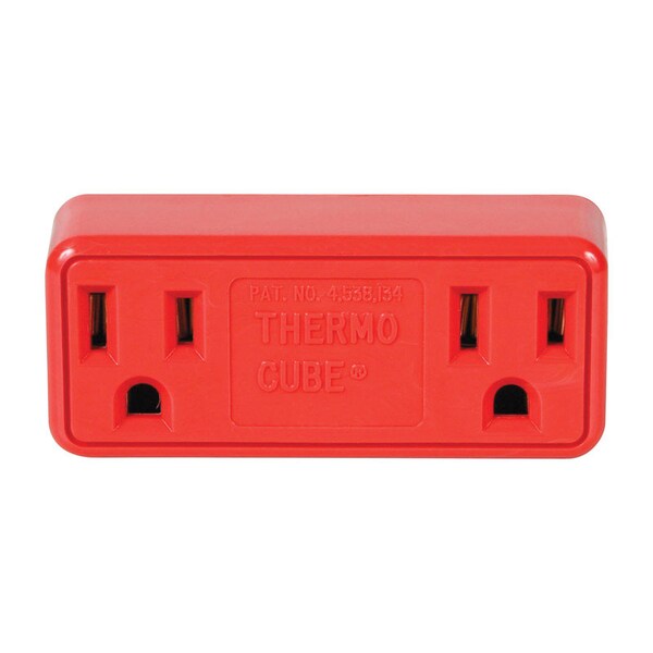 Thermocube Outlet Strip, 2 Outlet(s) 5-15R, Red TC-22 - main